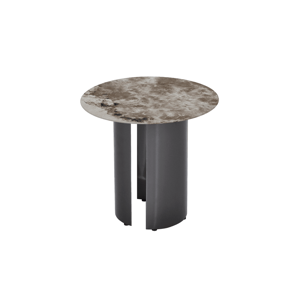 NOA Side Table - Mix & Match Marble Top with Stainless Steel Leg(500mm)