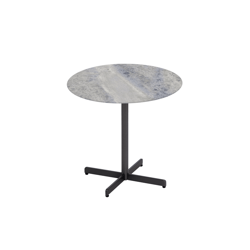 BAILEY Side Table - Mix & Match Marble Top with Black Coloured Steel Base(500mm)