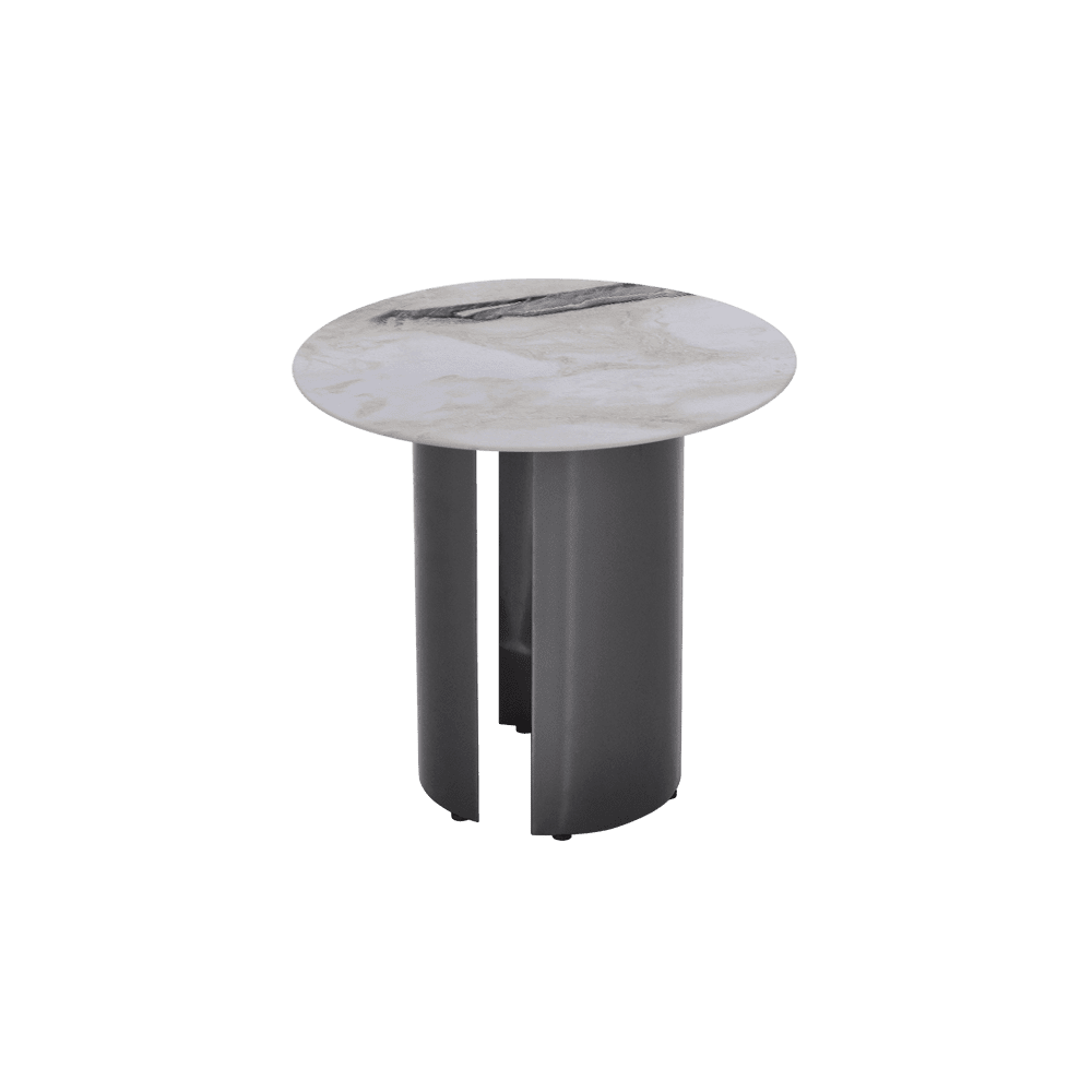 NOA Side Table - Mix & Match Marble Top with Stainless Steel Leg(500mm)