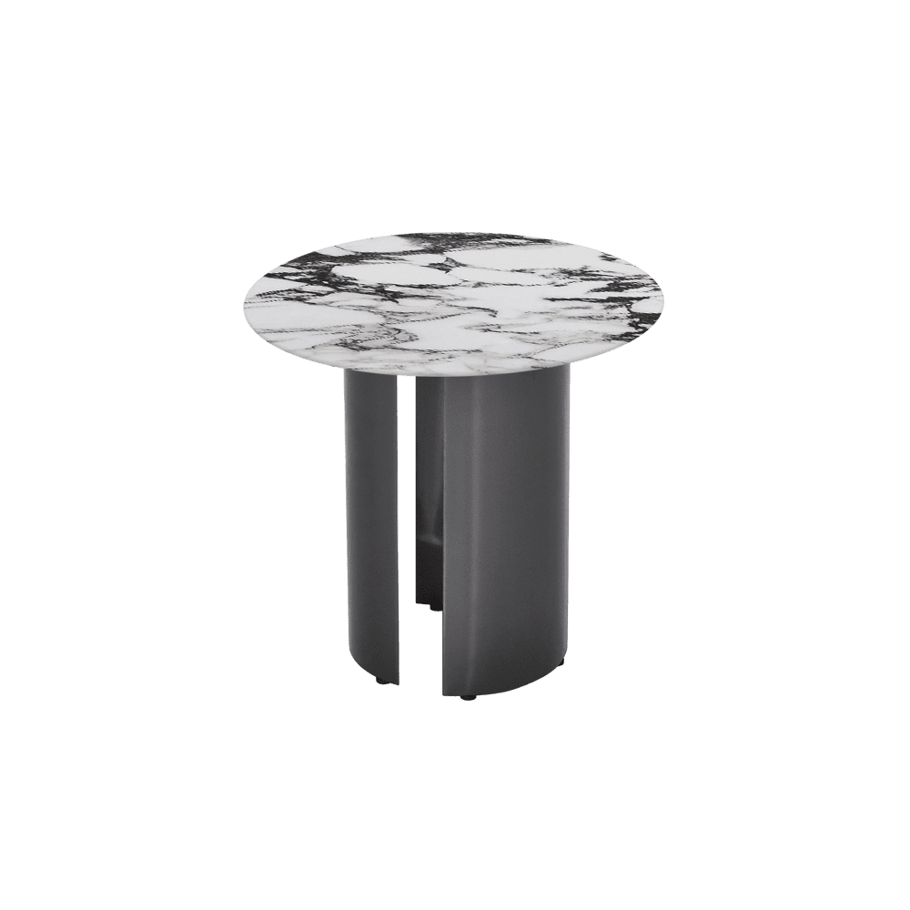NOA Side Table - Mix & Match Marble Top with Stainless Steel Leg(500mm)