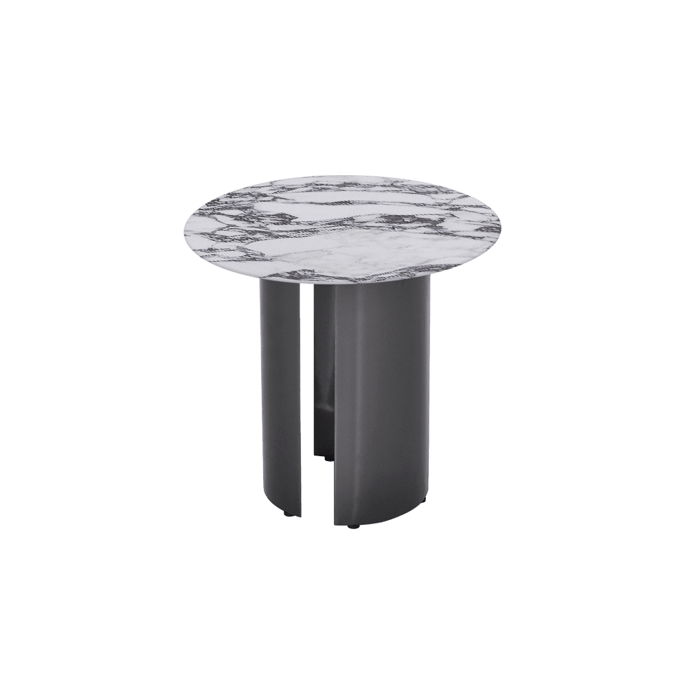 NOA Side Table - Mix & Match Marble Top with Stainless Steel Leg(500mm)
