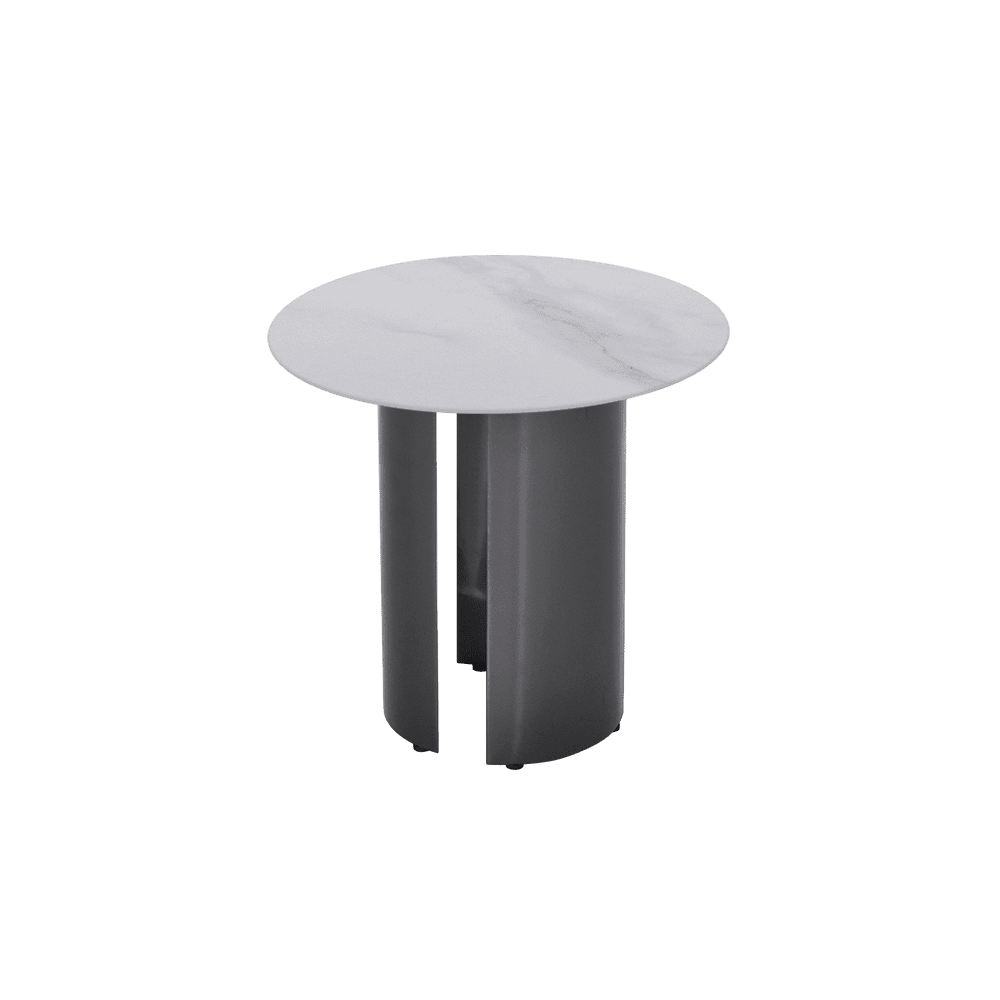 NOA Side Table - Mix & Match Marble Top with Stainless Steel Leg(500mm)