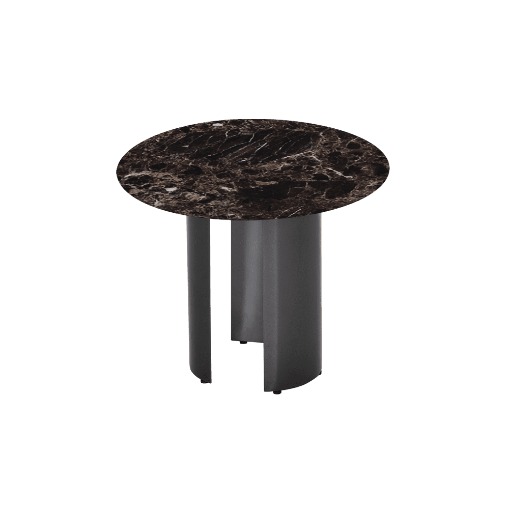 NOA Side Table - Mix & Match Marble Top with with Stainless Steel Leg(600mm)