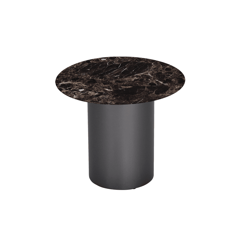 YUNA – Mix & Match Marble Side Table with Stainless Steel Leg (600mm)