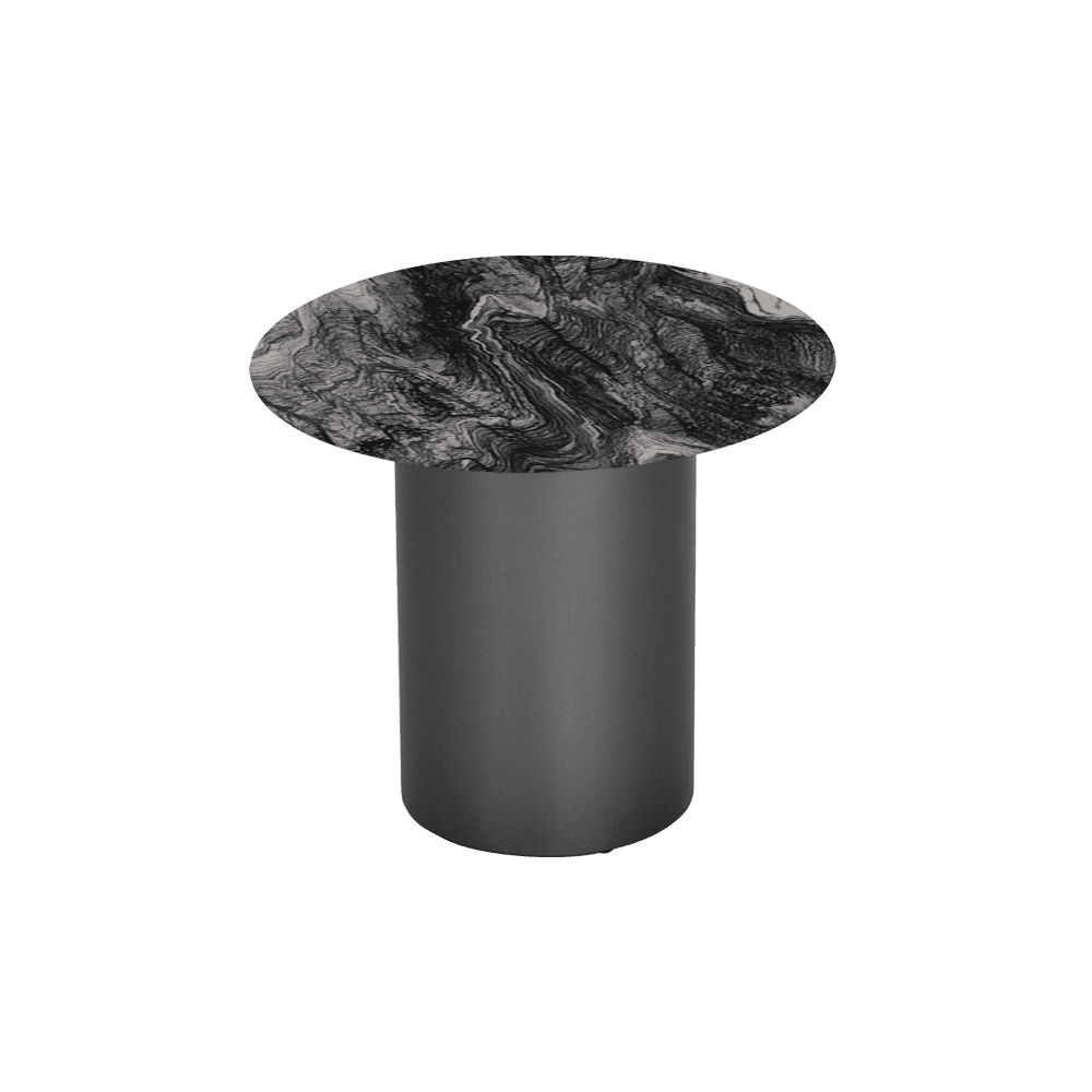 YUNA – Mix & Match Marble Side Table with Stainless Steel Leg (600mm)