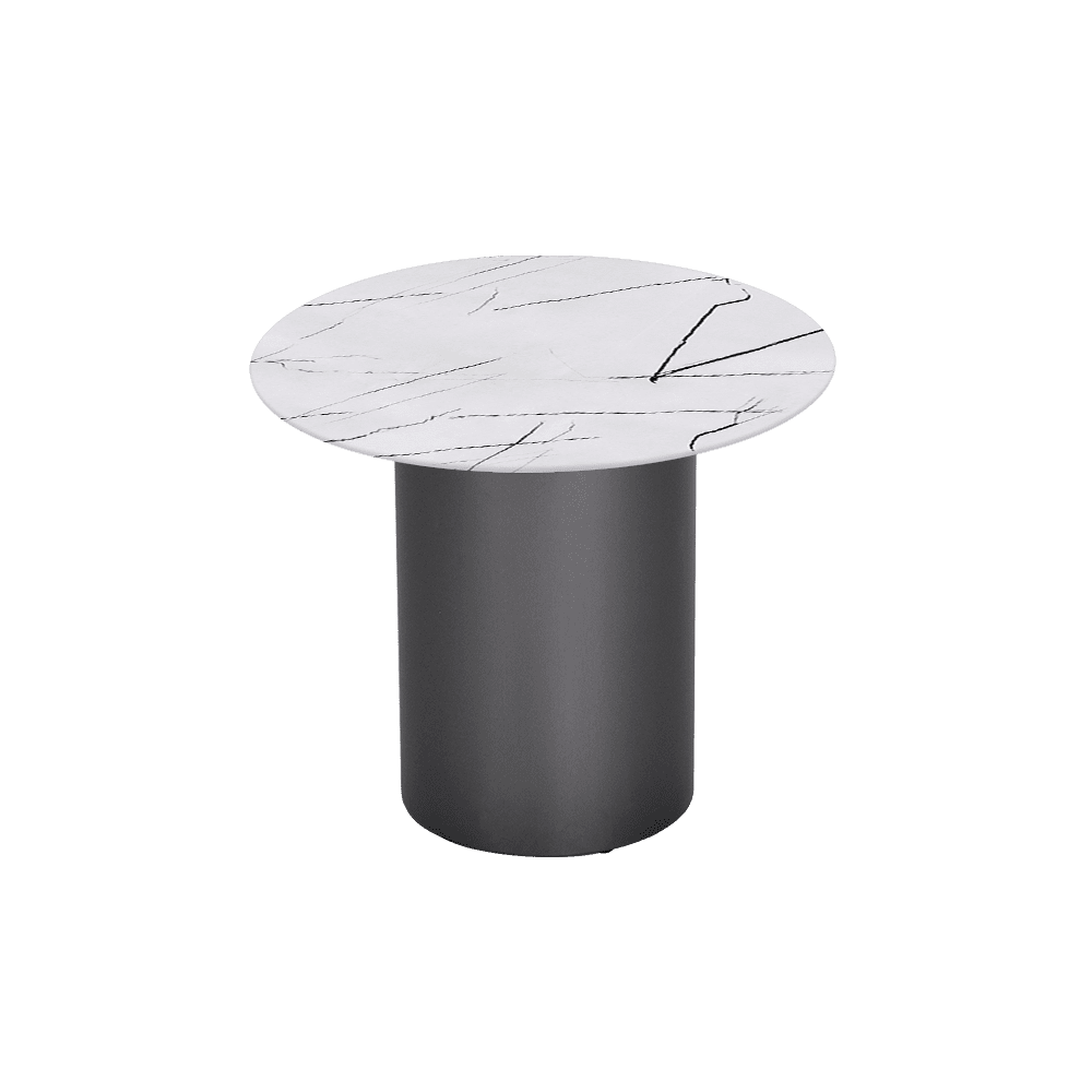 YUNA – Mix & Match Marble Side Table with Stainless Steel Leg (600mm)