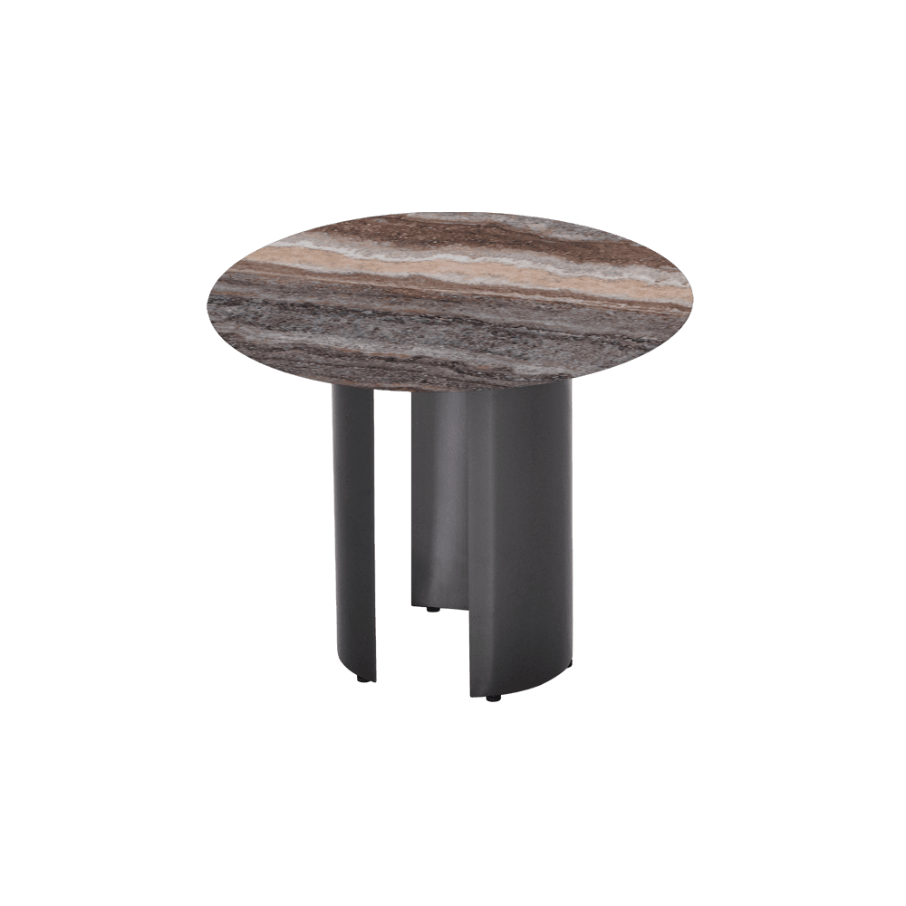 NOA Side Table - Mix & Match Marble Top with with Stainless Steel Leg(600mm)