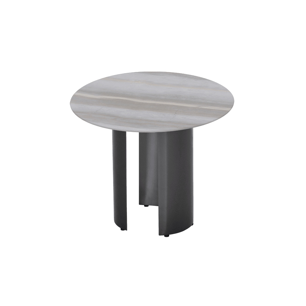 NOA Side Table - Mix & Match Marble Top with with Stainless Steel Leg(600mm)