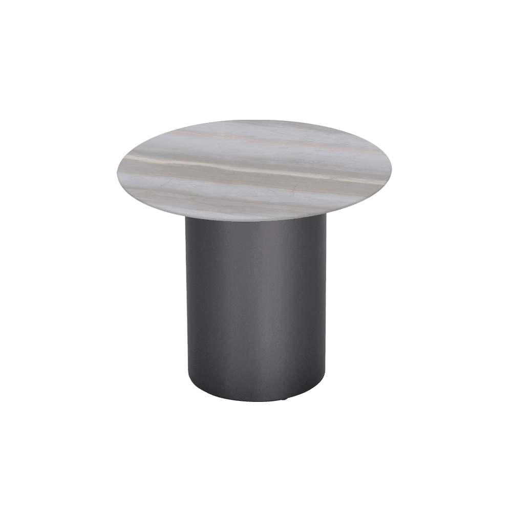 YUNA – Mix & Match Marble Side Table with Stainless Steel Leg (600mm)