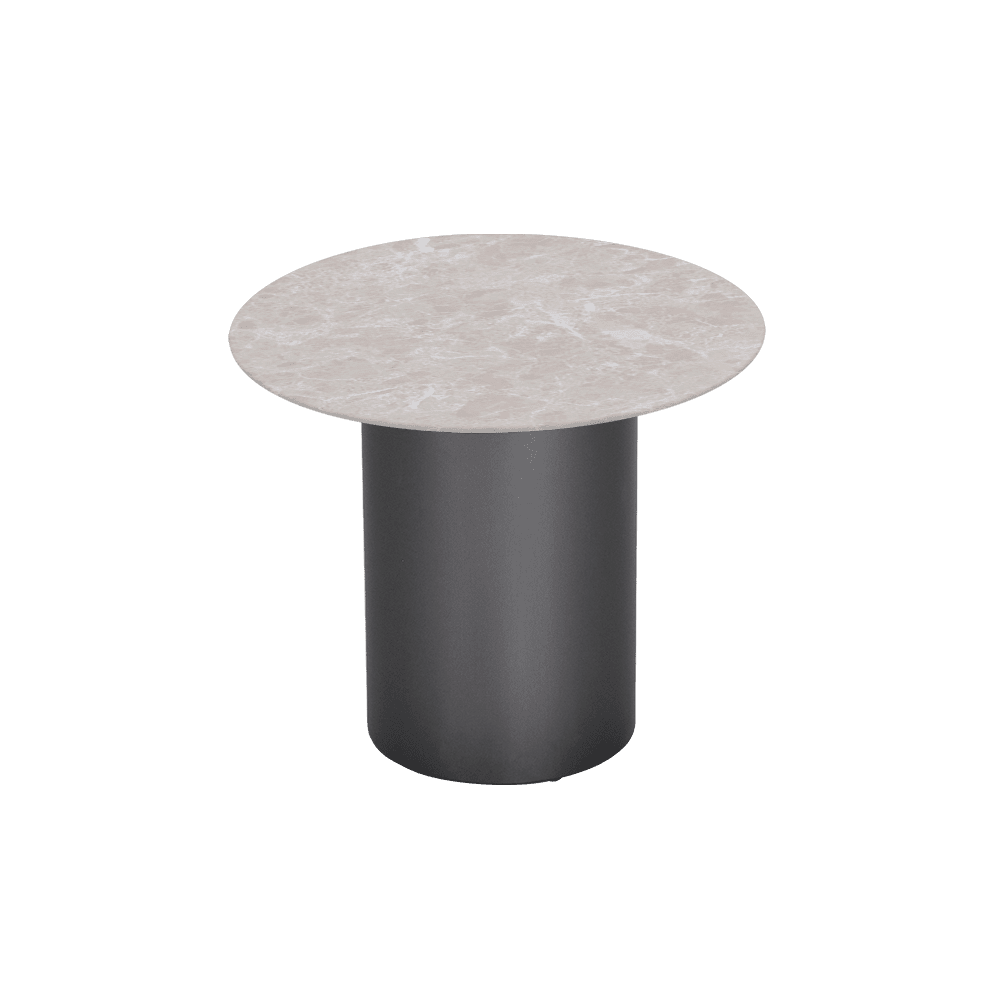 YUNA – Mix & Match Marble Side Table with Stainless Steel Leg (600mm)