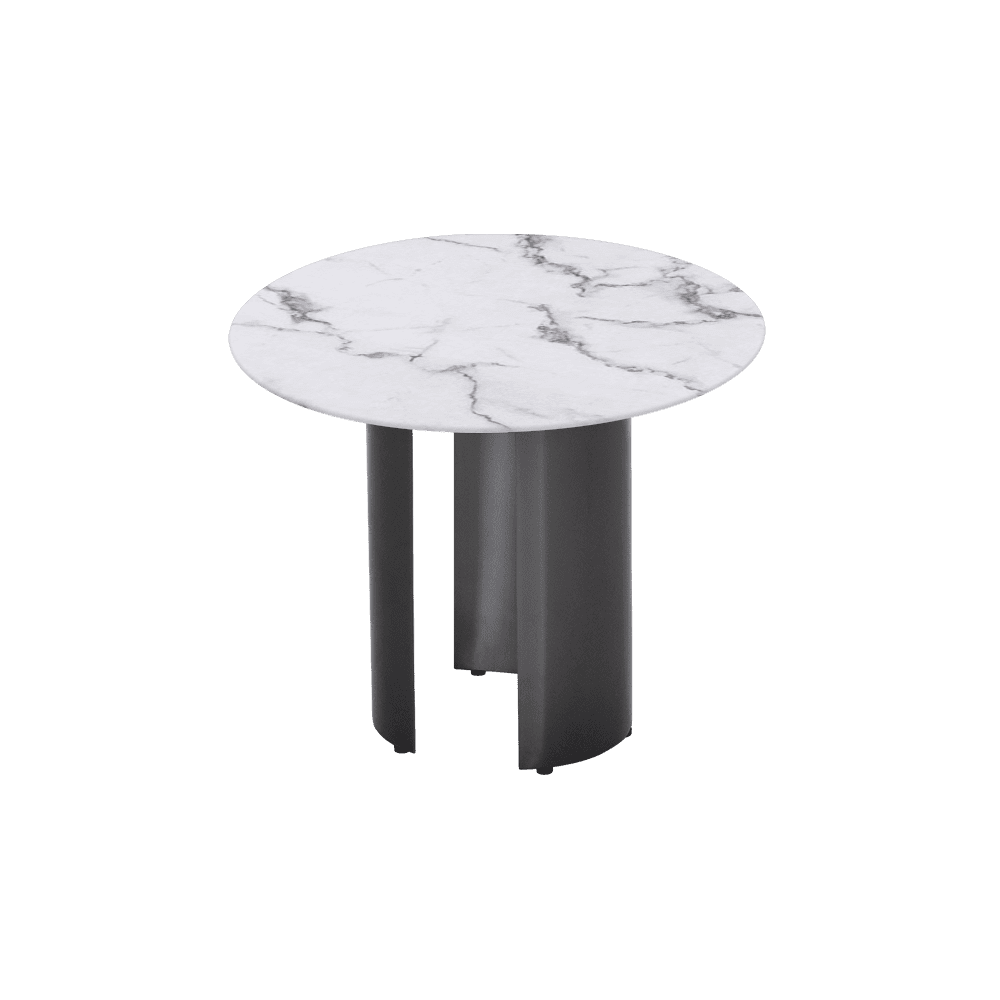 NOA Side Table - Mix & Match Marble Top with with Stainless Steel Leg(600mm)