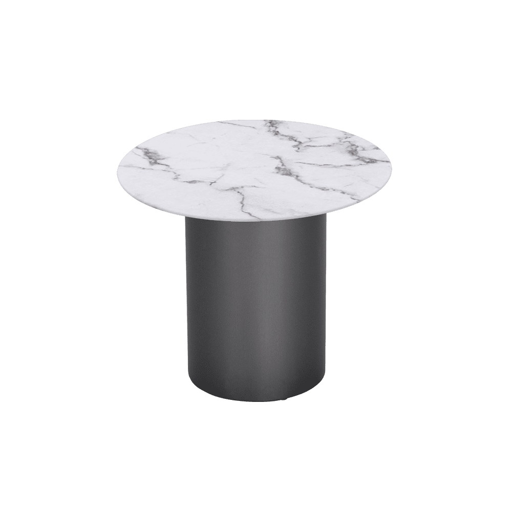 YUNA – Mix & Match Marble Side Table with Stainless Steel Leg (600mm)