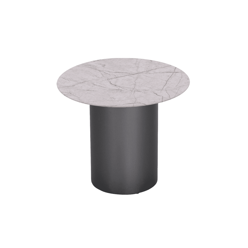 YUNA – Mix & Match Marble Side Table with Stainless Steel Leg (600mm)