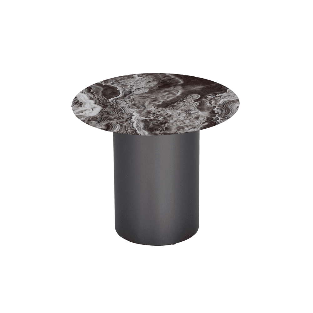 YUNA – Mix & Match Marble Side Table with Stainless Steel Leg (600mm)