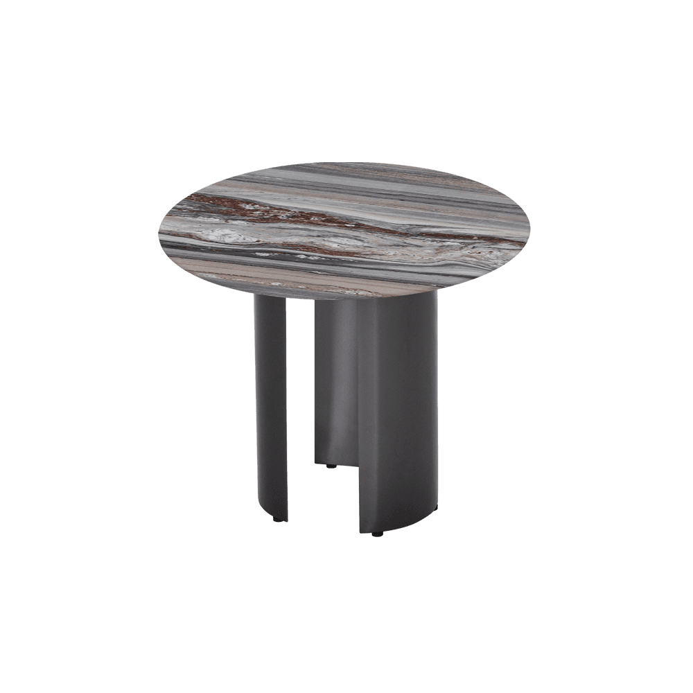 NOA Side Table - Mix & Match Marble Top with with Stainless Steel Leg(600mm)