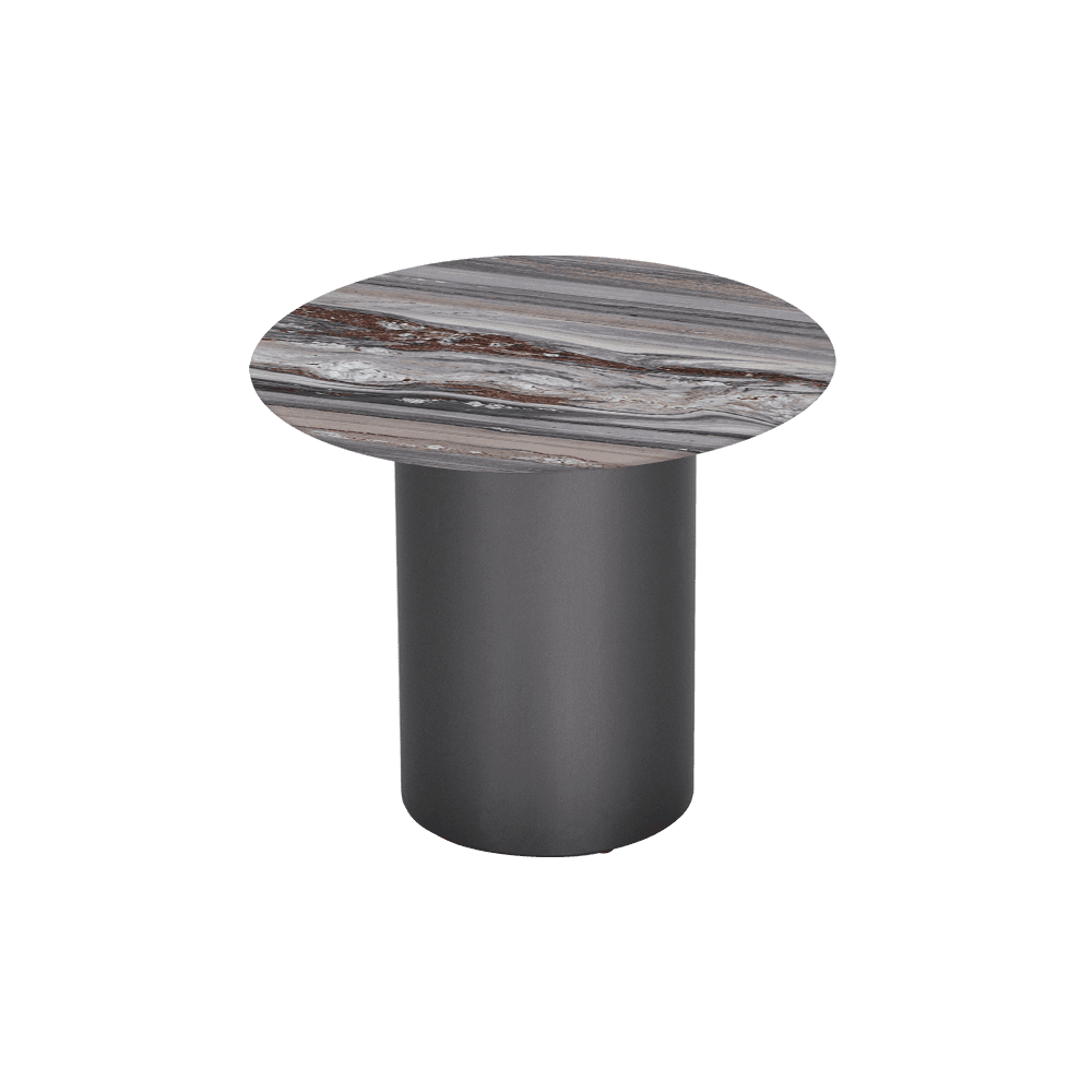 YUNA – Mix & Match Marble Side Table with Stainless Steel Leg (600mm)