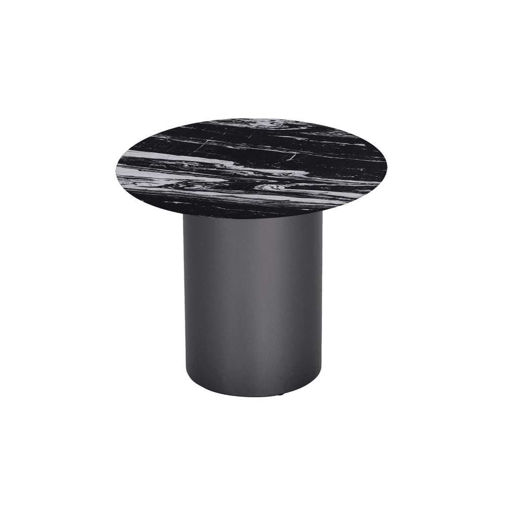 YUNA – Mix & Match Marble Side Table with Stainless Steel Leg (600mm)