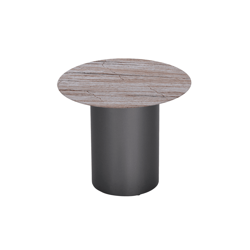 YUNA – Mix & Match Marble Side Table with Stainless Steel Leg (600mm)