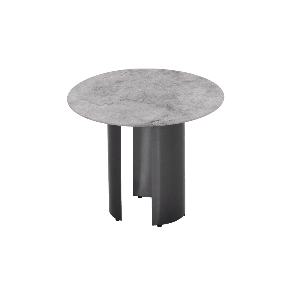 NOA Side Table - Mix & Match Marble Top with with Stainless Steel Leg(600mm)