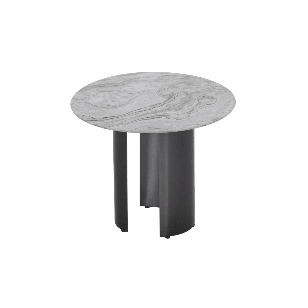 NOA Side Table - Mix & Match Marble Top with with Stainless Steel Leg(600mm)