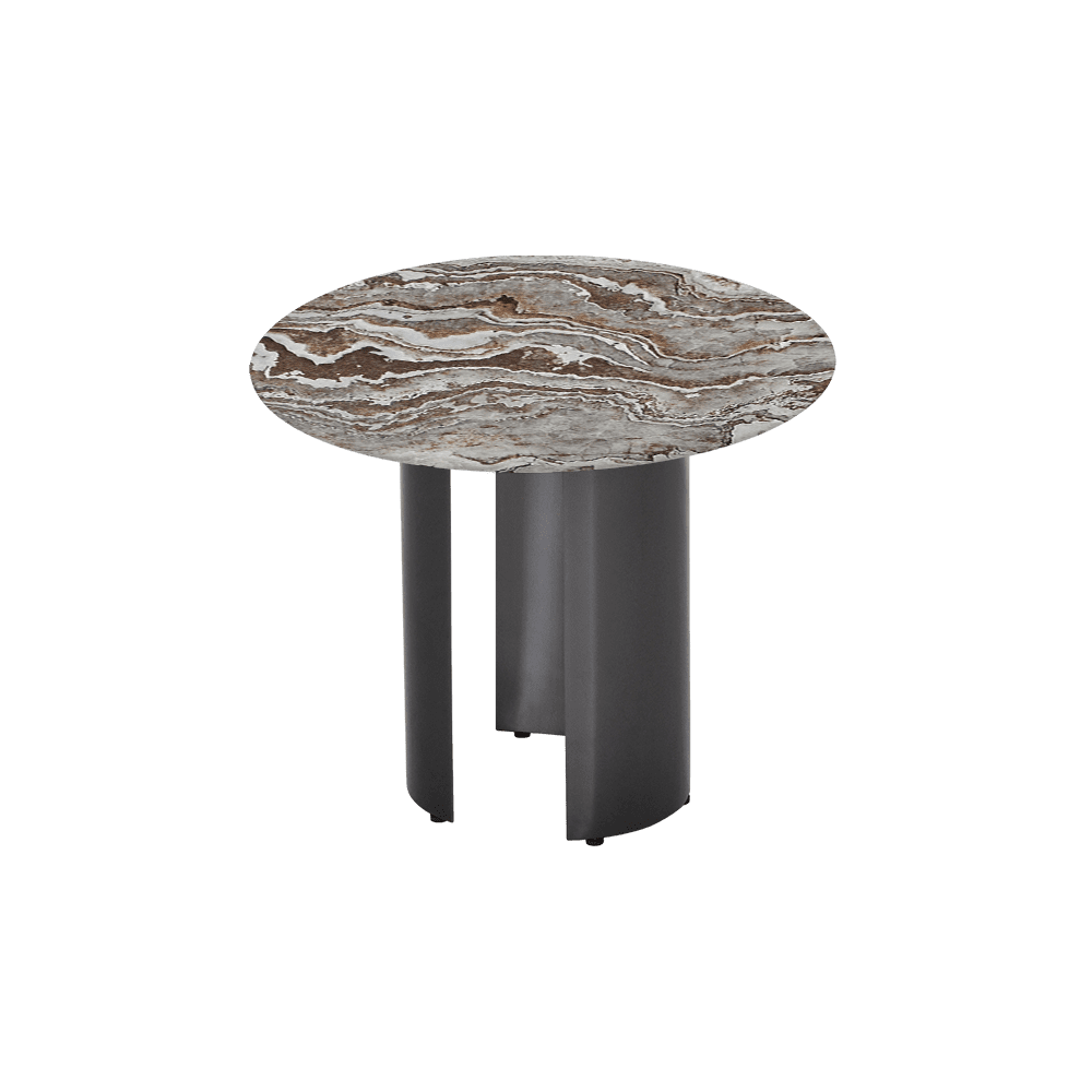 NOA Side Table - Mix & Match Marble Top with with Stainless Steel Leg(600mm)
