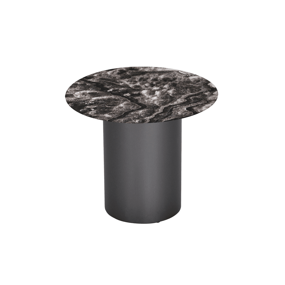 YUNA – Mix & Match Marble Side Table with Stainless Steel Leg (600mm)