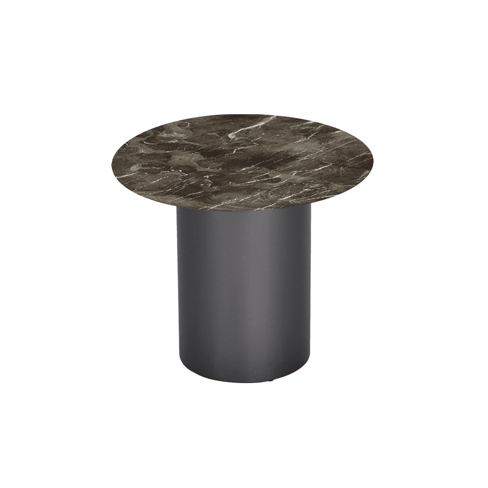YUNA – Mix & Match Marble Side Table with Stainless Steel Leg (600mm)