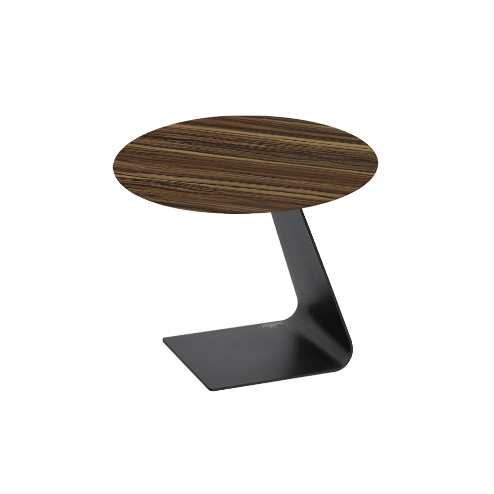 BAILEY Side Table - Mix & Match Marble Top with Black Coloured Steel Base(600mm)