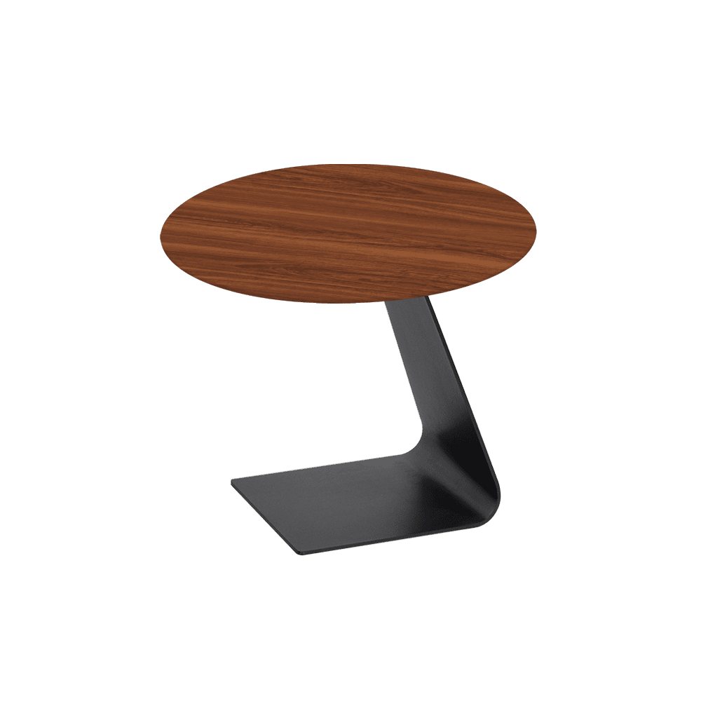 BAILEY Side Table - Mix & Match Marble Top with Black Coloured Steel Base(600mm)