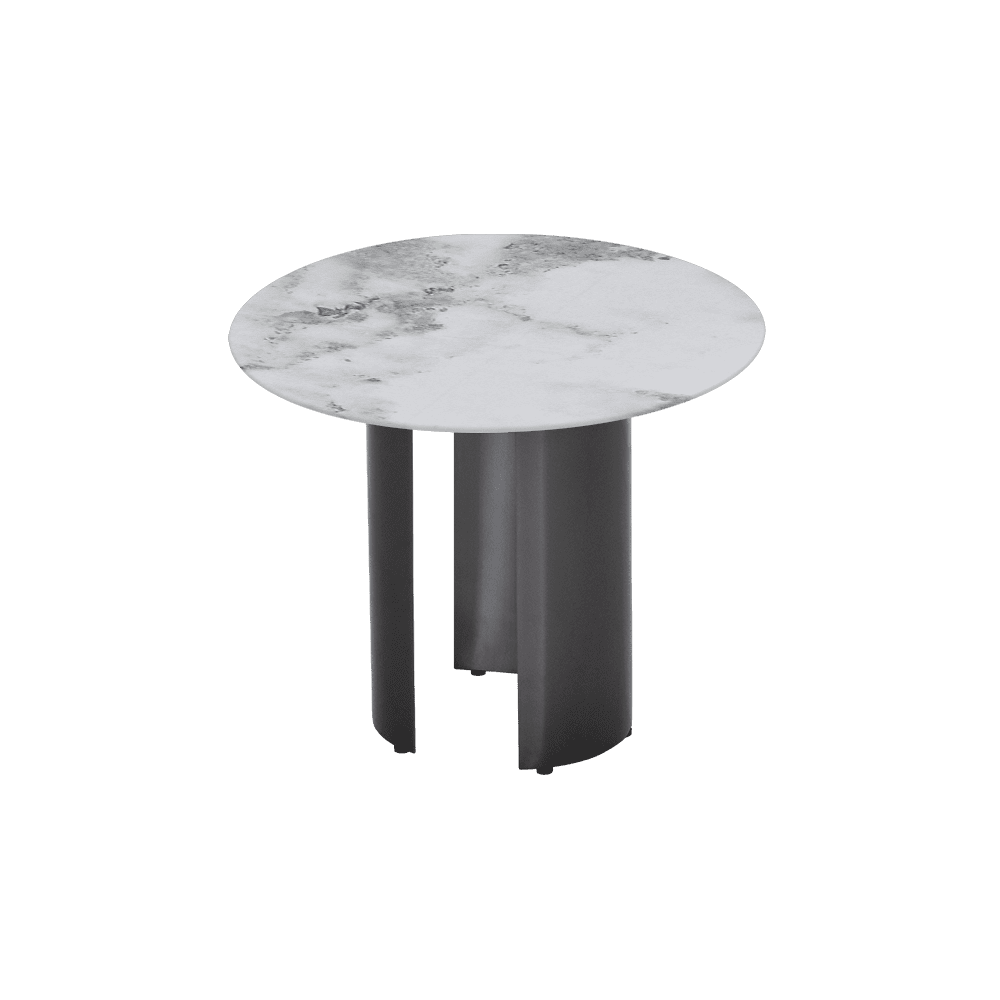 NOA Side Table - Mix & Match Marble Top with with Stainless Steel Leg(600mm)