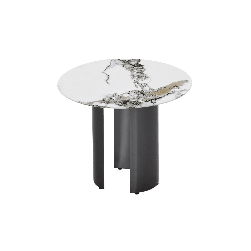 NOA Side Table - Mix & Match Marble Top with with Stainless Steel Leg(600mm)