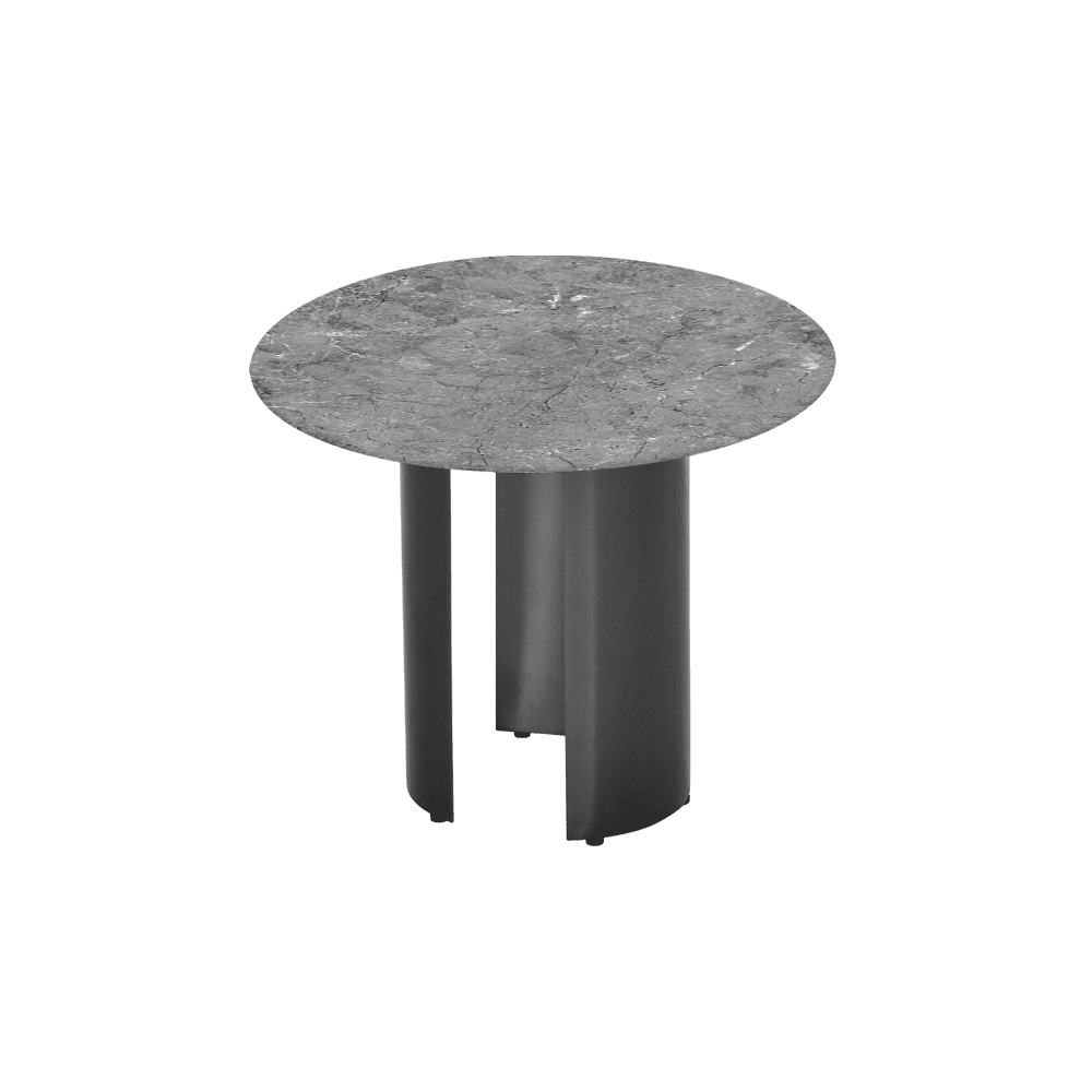 NOA Side Table - Mix & Match Marble Top with with Stainless Steel Leg(600mm)