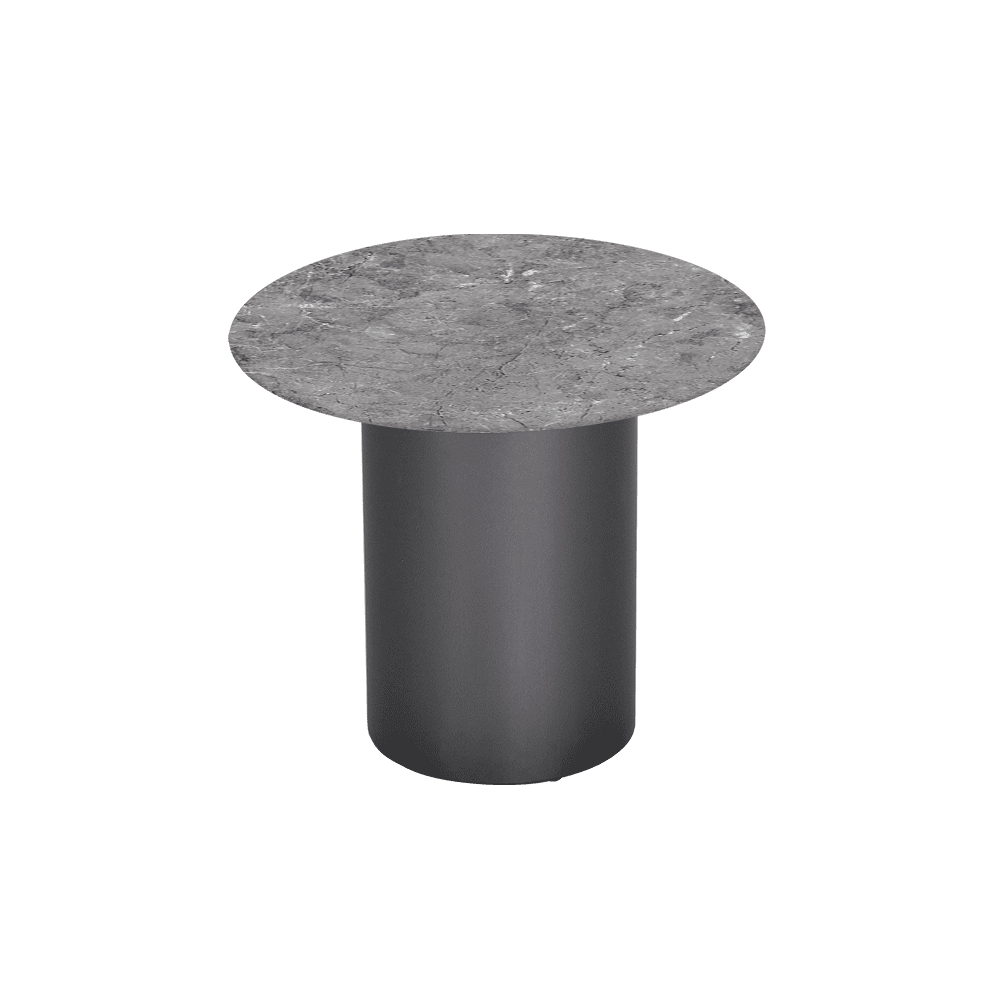 YUNA – Mix & Match Marble Side Table with Stainless Steel Leg (600mm)