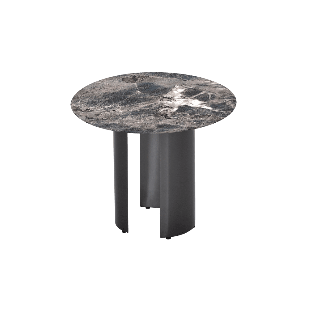 NOA Side Table - Mix & Match Marble Top with with Stainless Steel Leg(600mm)