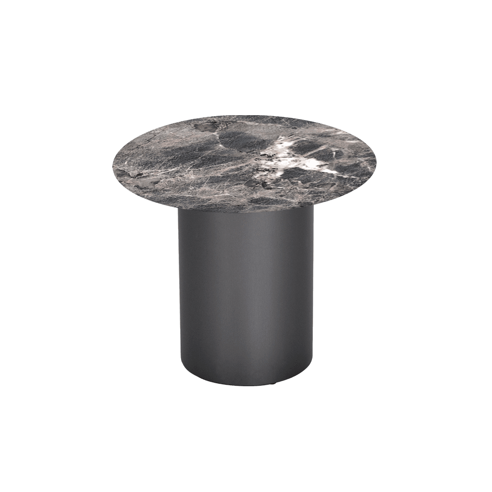 YUNA – Mix & Match Marble Side Table with Stainless Steel Leg (600mm)