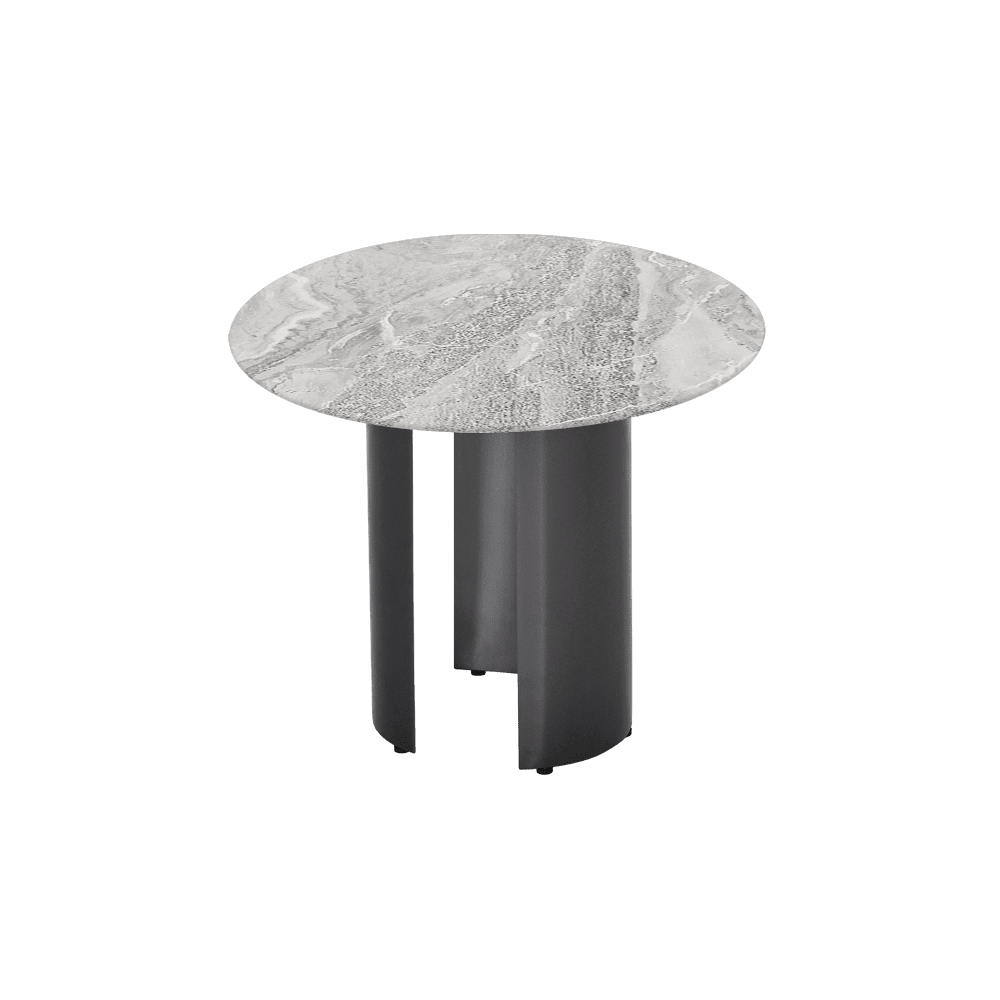 NOA Side Table - Mix & Match Marble Top with with Stainless Steel Leg(600mm)