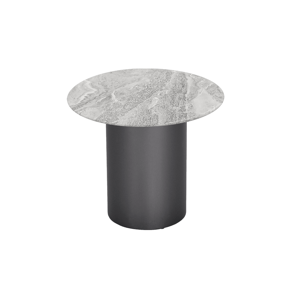 YUNA – Mix & Match Marble Side Table with Stainless Steel Leg (600mm)