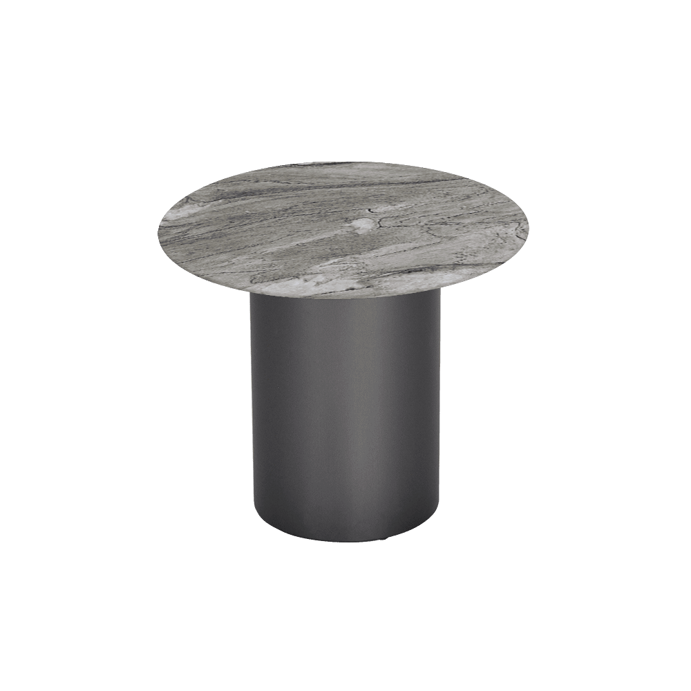 YUNA – Mix & Match Marble Side Table with Stainless Steel Leg (600mm)