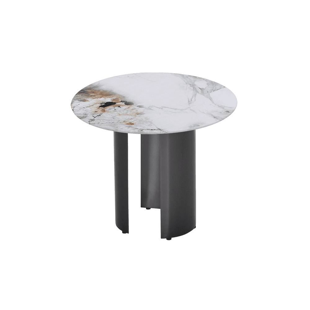 NOA Side Table - Mix & Match Marble Top with with Stainless Steel Leg(600mm)