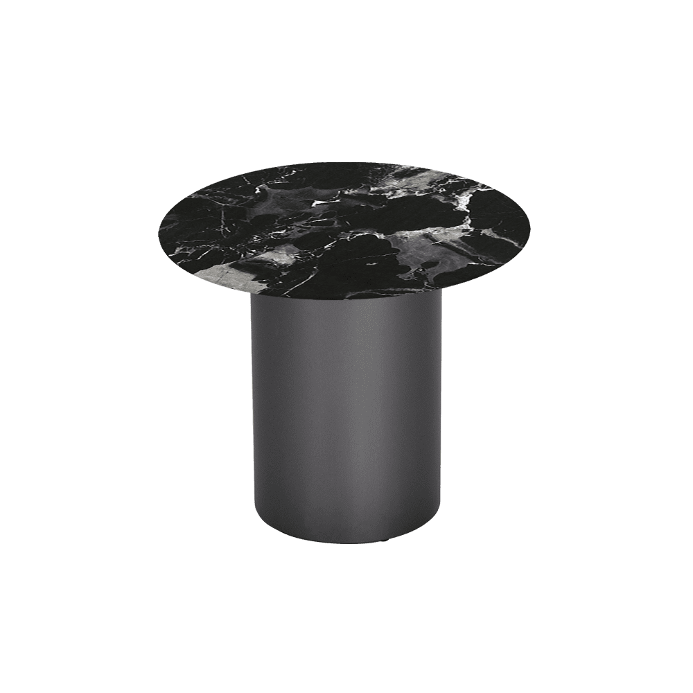 YUNA – Mix & Match Marble Side Table with Stainless Steel Leg (600mm)