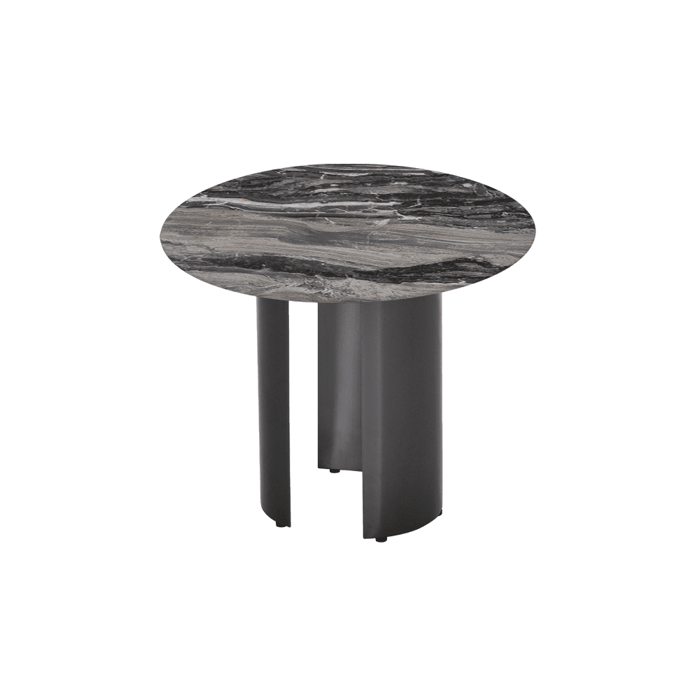 NOA Side Table - Mix & Match Marble Top with with Stainless Steel Leg(600mm)
