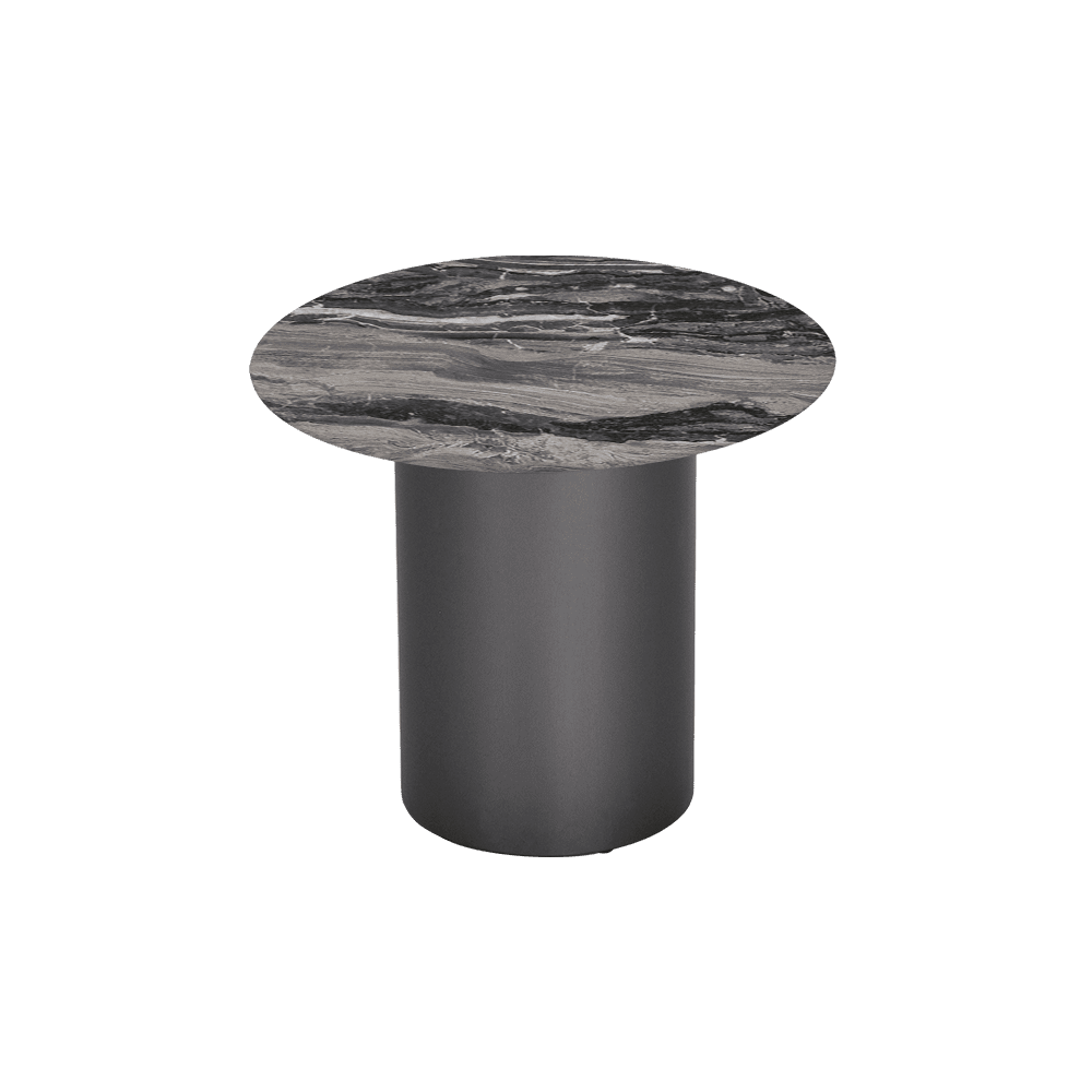 YUNA – Mix & Match Marble Side Table with Stainless Steel Leg (600mm)