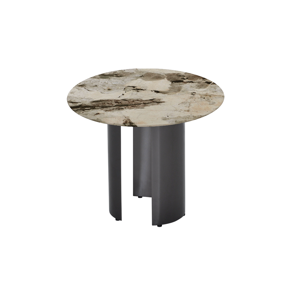 NOA Side Table - Mix & Match Marble Top with with Stainless Steel Leg(600mm)