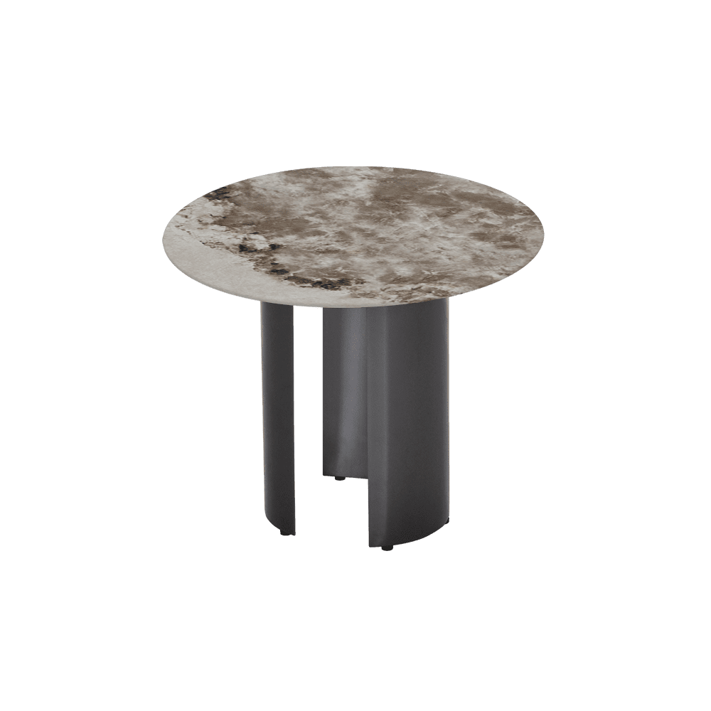 NOA Side Table - Mix & Match Marble Top with with Stainless Steel Leg(600mm)