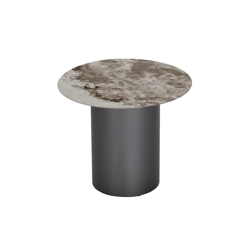 YUNA – Mix & Match Marble Side Table with Stainless Steel Leg (600mm)