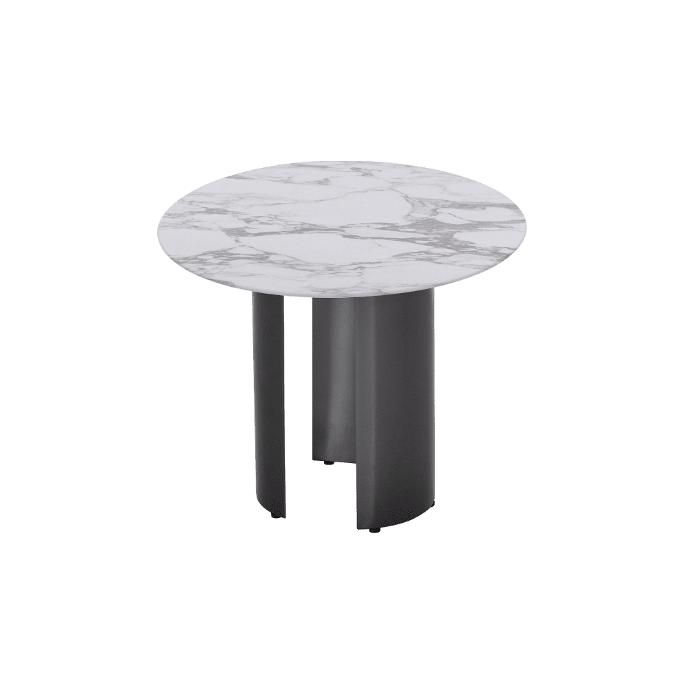 NOA Side Table - Mix & Match Marble Top with with Stainless Steel Leg(600mm)