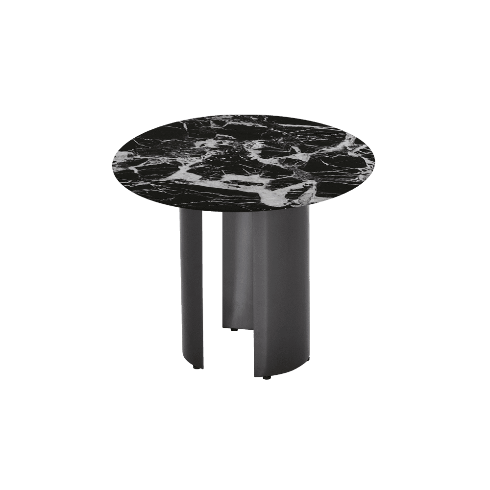 NOA Side Table - Mix & Match Marble Top with with Stainless Steel Leg(600mm)