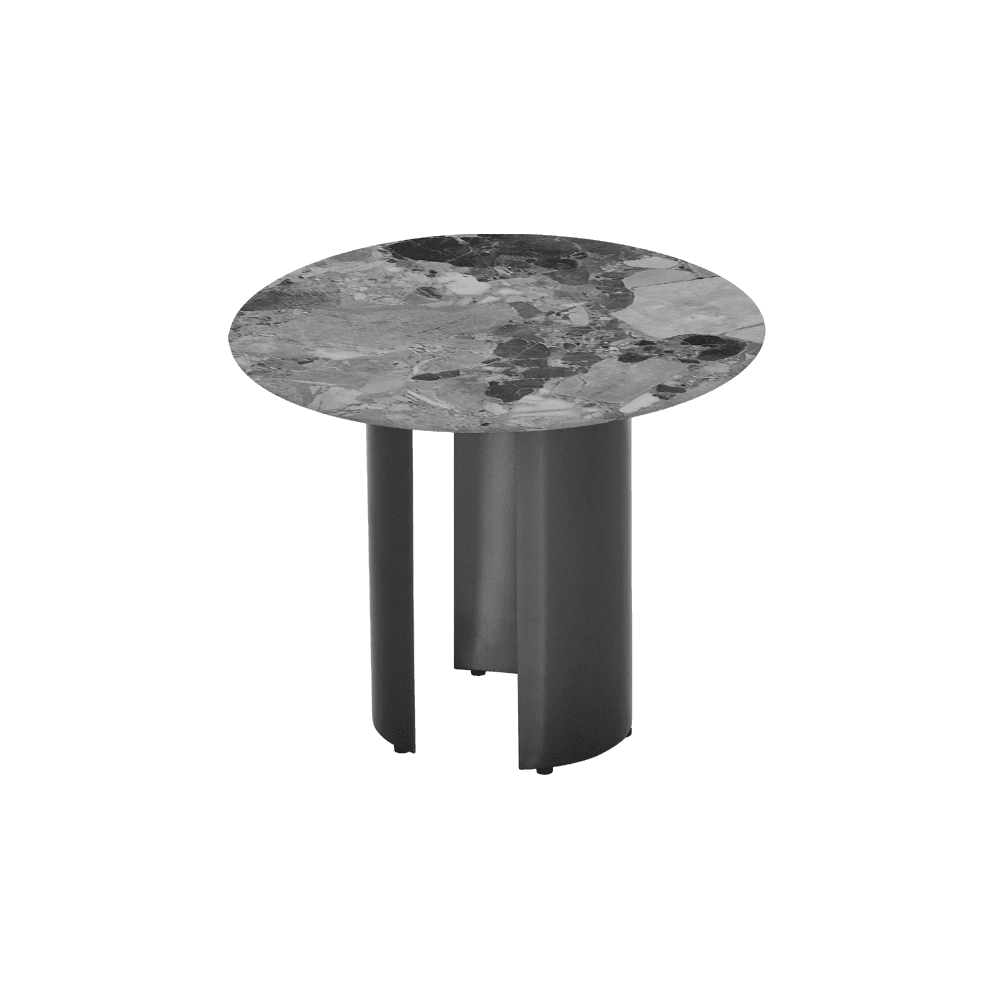 NOA Side Table - Mix & Match Marble Top with with Stainless Steel Leg(600mm)