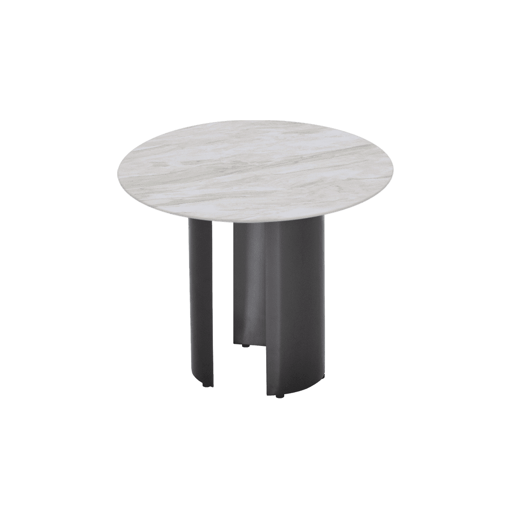 NOA Side Table - Mix & Match Marble Top with with Stainless Steel Leg(600mm)
