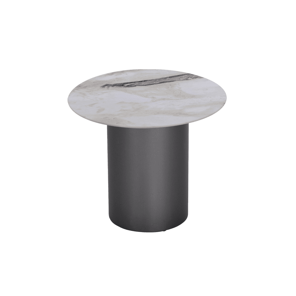YUNA – Mix & Match Marble Side Table with Stainless Steel Leg (600mm)